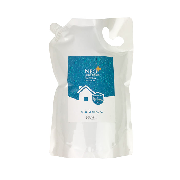 NEO+ Sanitizer Disinfectant Deodorizer 1800ml (Refill Pack)